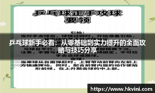 乒乓球新手必看：从零基础到实力提升的全面攻略与技巧分享